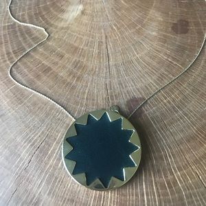 House of Harlow black and gold Sunburst Necklace